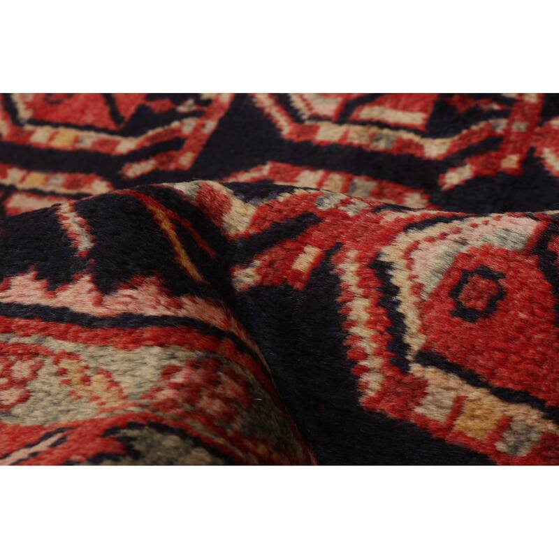 ECARPETGALLERY Hand-knotted Andelz Navy, Red Wool Rug - 4'6 x 7'4
