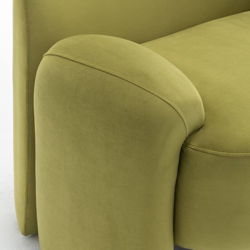 SEYNAR Modern Glam Velvet Thickened Seat Cushion Accent Chair