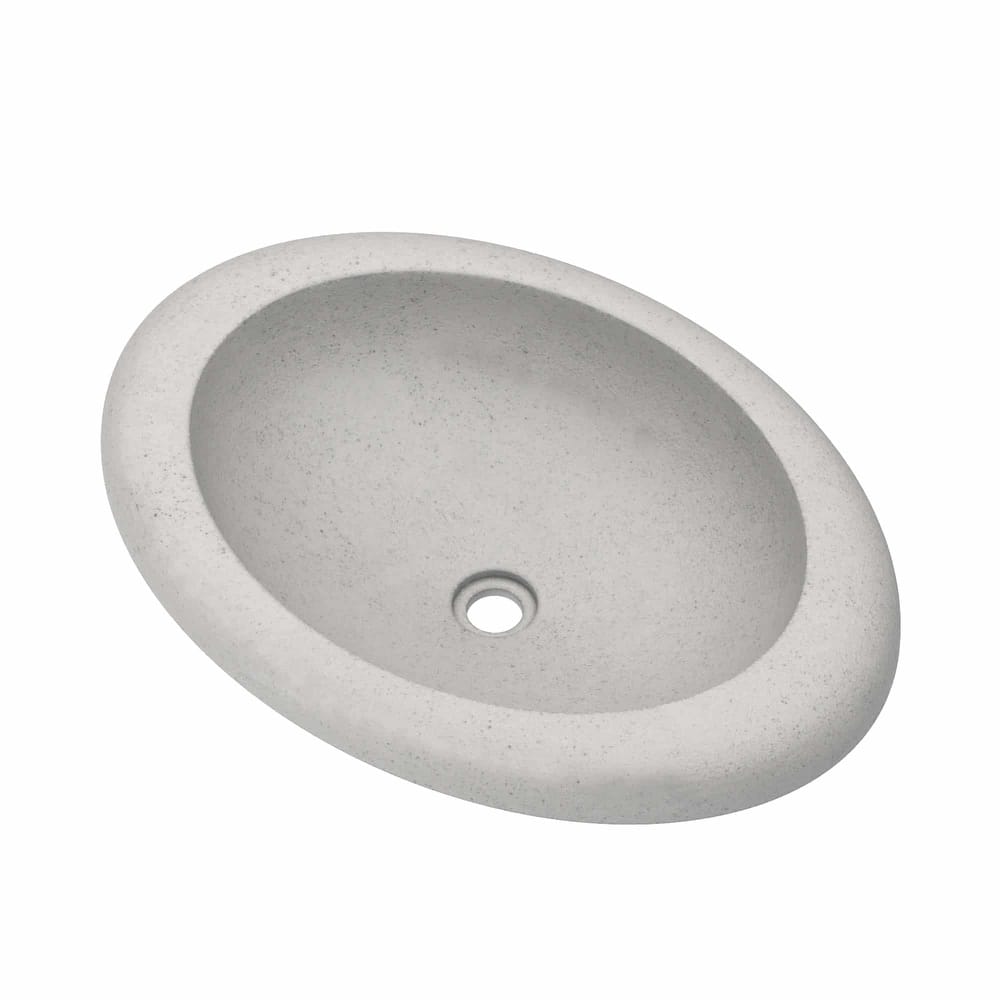 Cuyama NativeStone and Concrete Drop-in Bathroom Sink - 21" x 15" x 5"