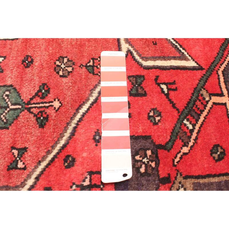 ECARPETGALLERY Hand-knotted Andelz Red Wool Rug - 4'5 x 6'11