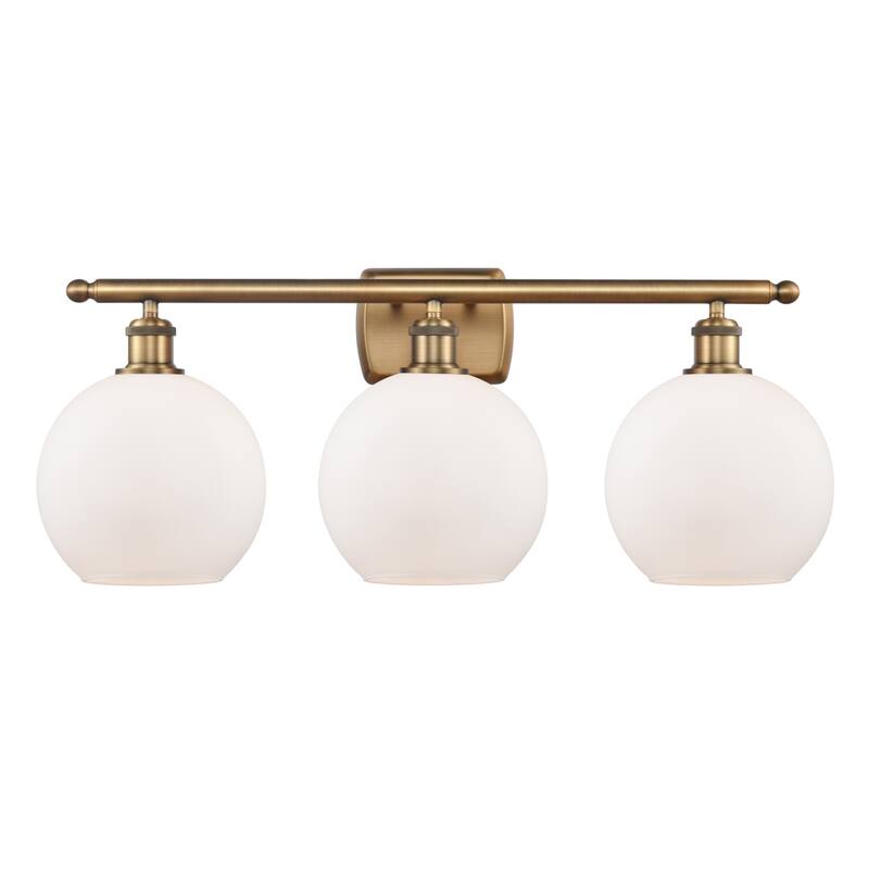 Innovations Lighting 516-3W-13-26 Athens Vanity Athens 3 Light 26" - Brushed Brass / Matte White