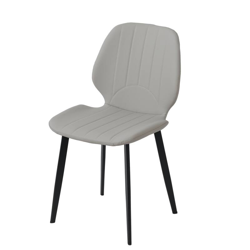 Modern Dining Chair Living Room Black Metal Leg Dining Chair, 2pcs