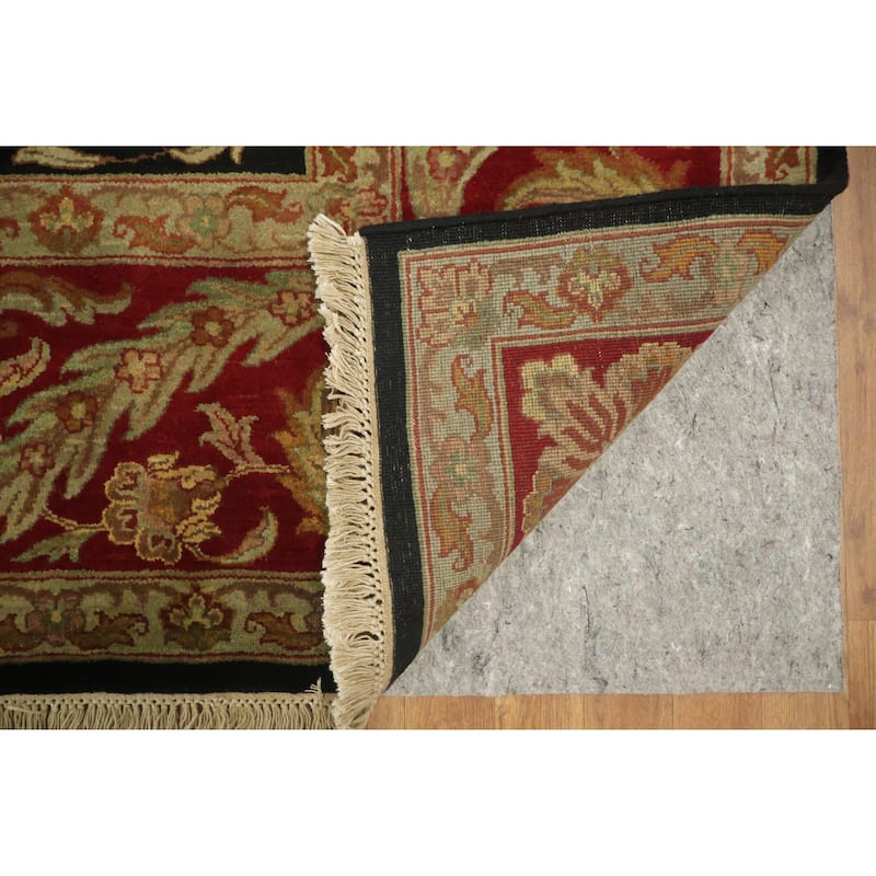 Hand Knotted Oriental 100% Wool Carpet Traditional All-Over Black Heriz (serapi) Area Rug - 9' 10'' X 8' 0''