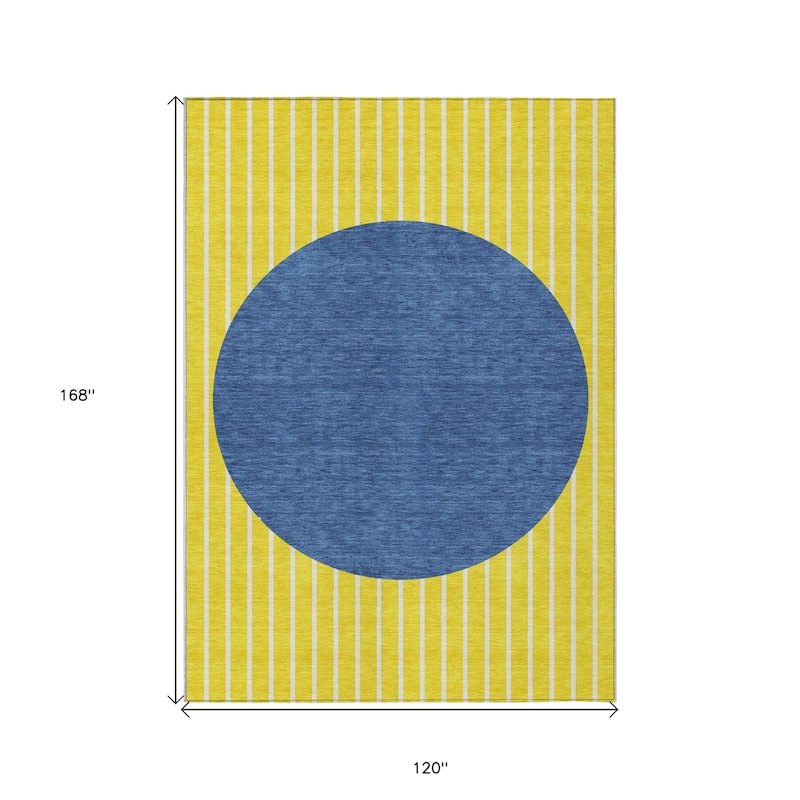 HomeRoots Striped Transitional Rectangle Outdoor Rug
