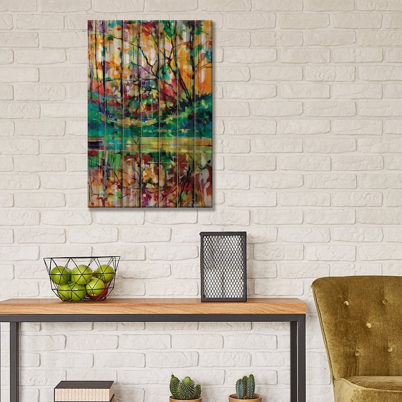 Mad Meadowcliff Print On Wood by Doug Eaton - Multi-Color