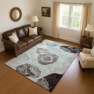 Premium Washable Super Soft Abstract Imprints Mayfield Rug