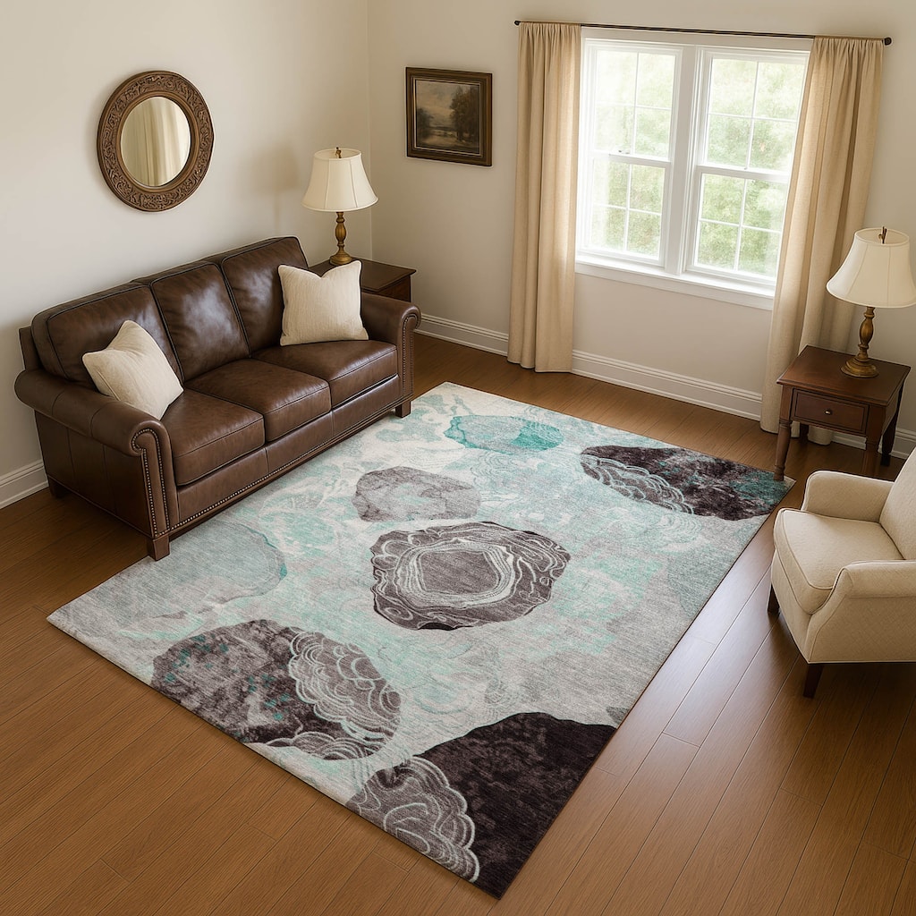 Premium Washable Super Soft Abstract Imprints Mayfield Rug