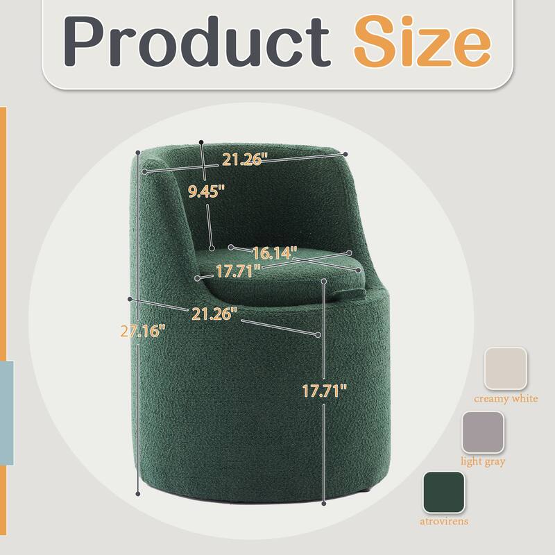 Boucle Make-Up/Vanity Stool, Hiden Storage Space, Stylish Appearance