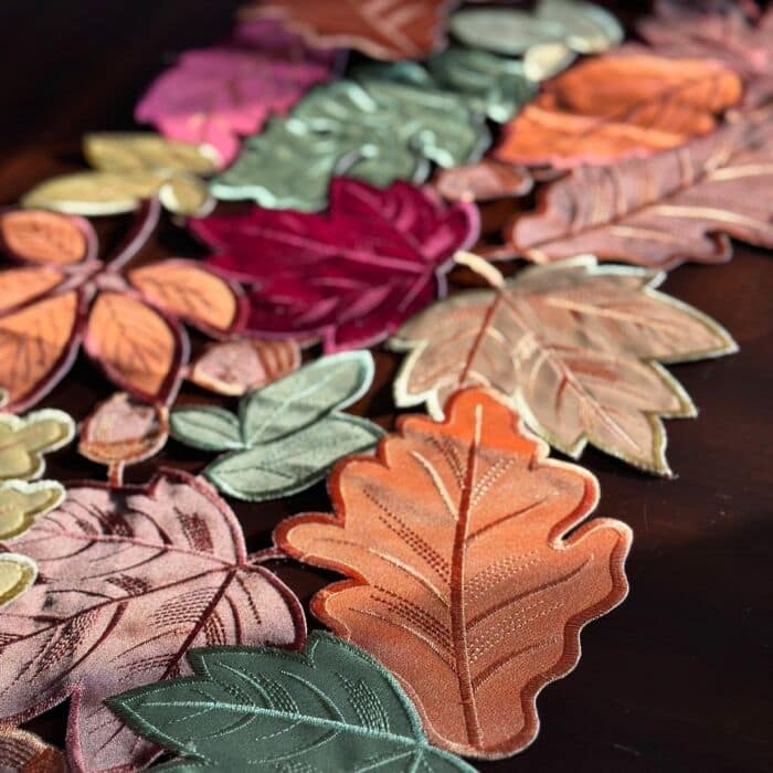 STP Goods Autumn Leaves Ornament Table Runner - 90X13"