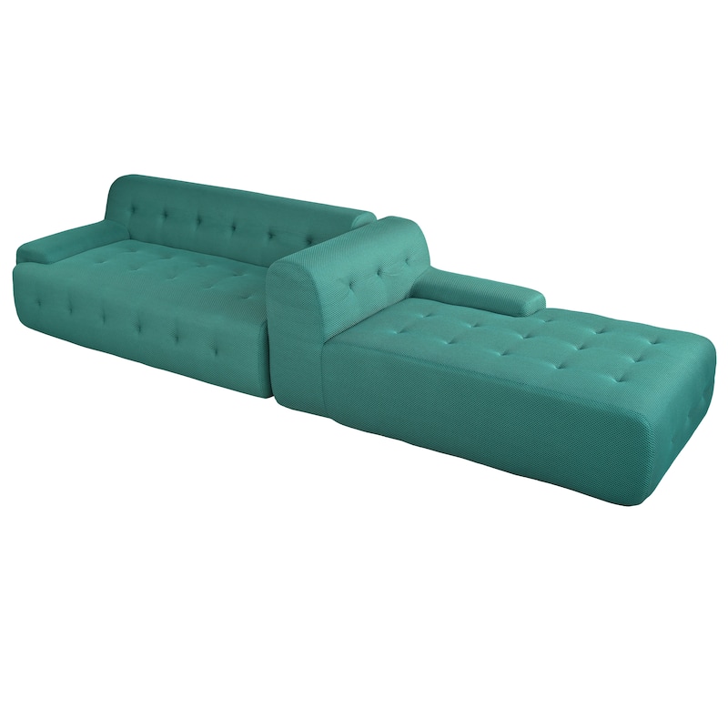 Sectional Sofa Minimalist Modular Couch, 3 Seat Modern Sofa Upholstered Deep Seat Couches Livingroom Lounge Couches