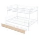 preview thumbnail 19 of 26, Contemporary Full XL over Queen Metal Bunk Bed with 2 Drawers, Black
