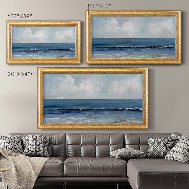 Blue Seas Premium Framed Canvas- Ready to Hang