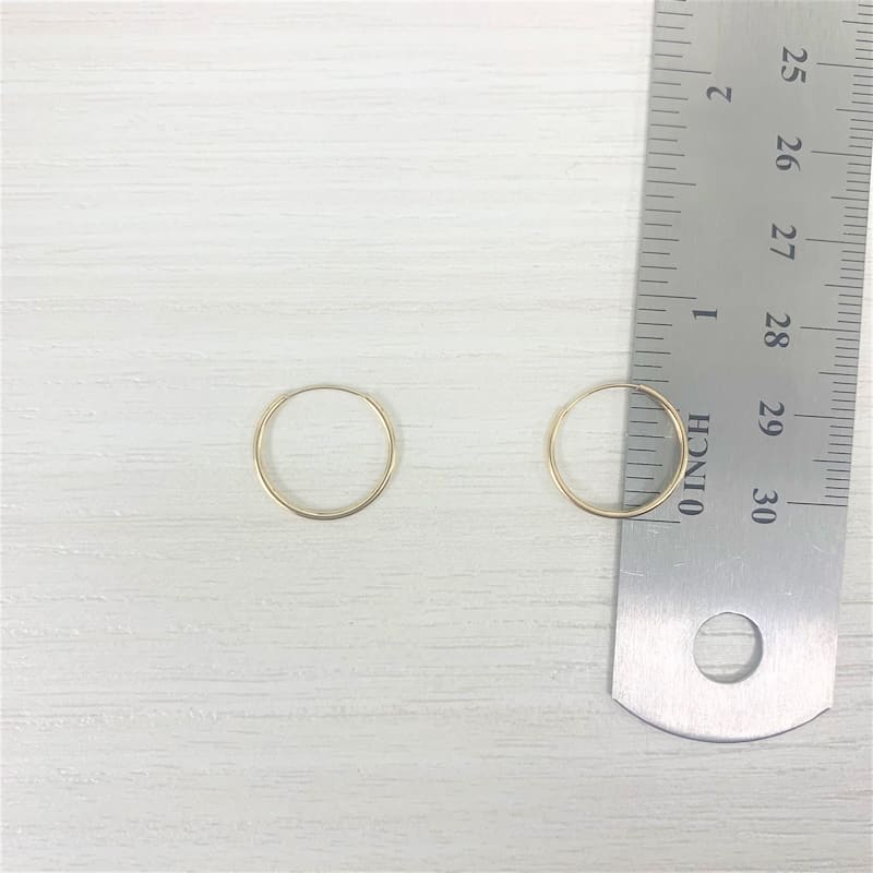 Joelle Collection 14K Yellow Gold Endless Hoops Earrings