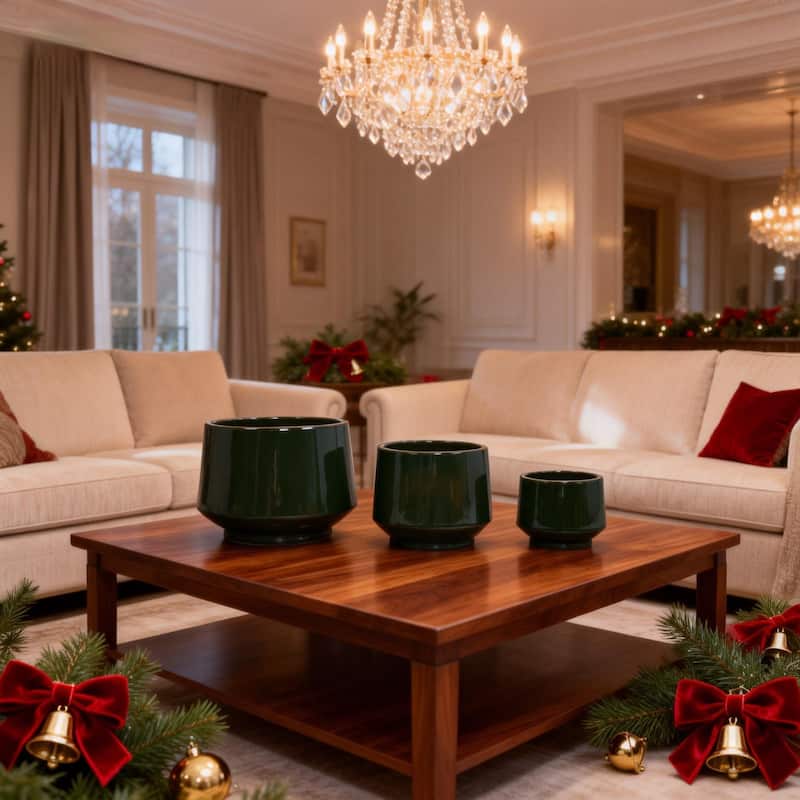 Ceramic Planter Pot for arranging Monstera Fiddle-Leaf Fig, Drainage