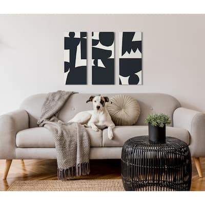 Kate and Laurel Quiet Jungle Canvas Wall Art Set by Kelly Knaga