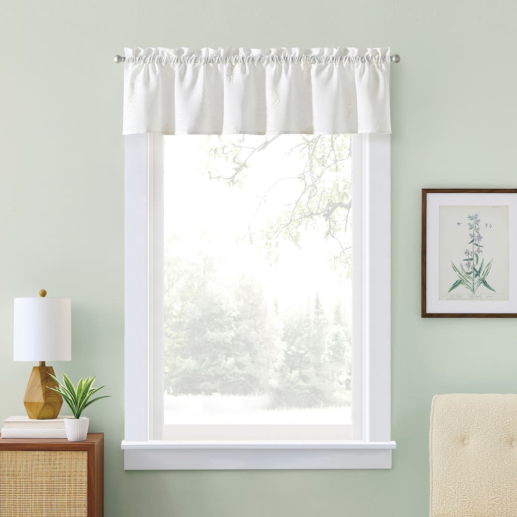 Curtainworks Grace Floral Valance, Swag, or Tier Pair Curtain Collection