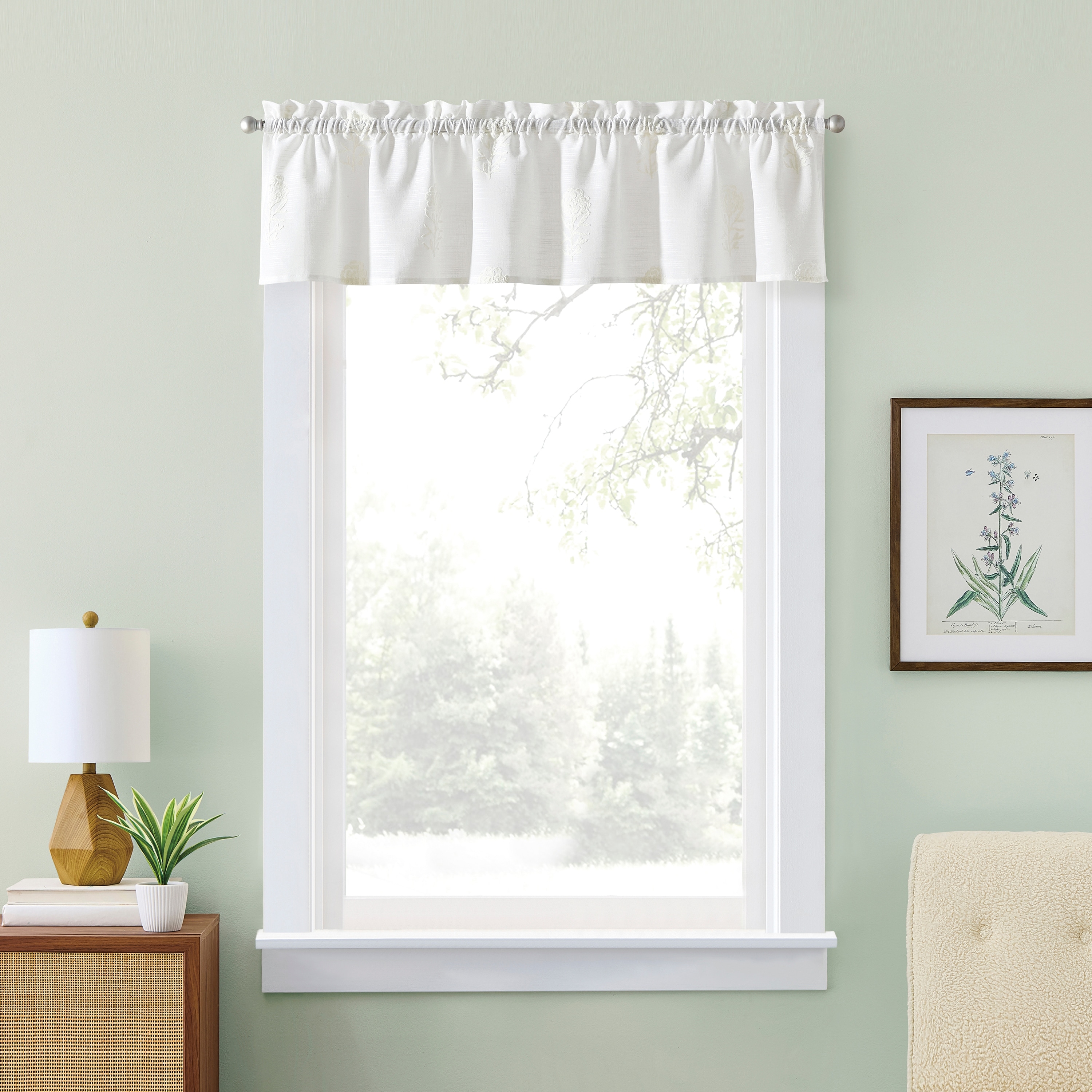 Curtainworks Grace Floral Valance, Swag, or Tier Pair Curtain Collection