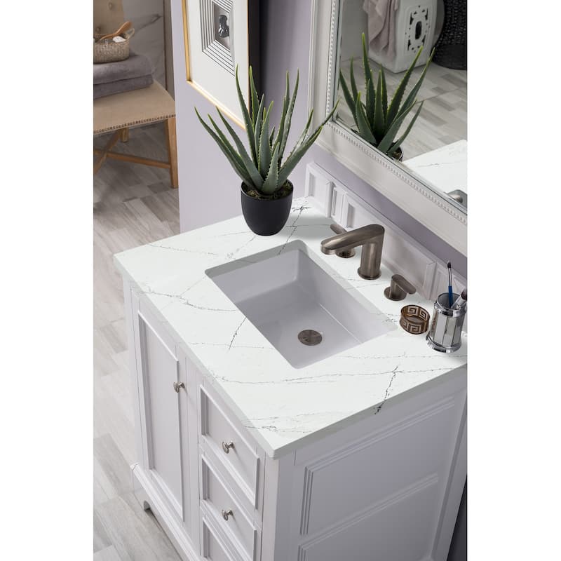James Martin Vanities De Soto 30" Single Vanity, Bright White