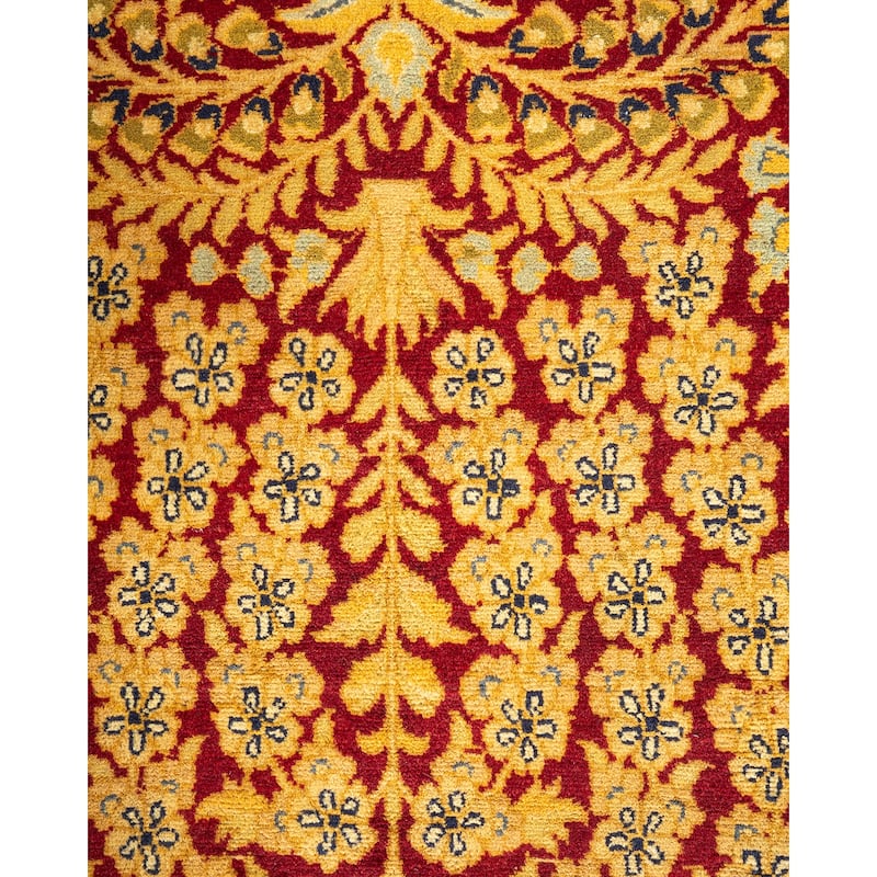 Overton Handknotted Wool Traditional Oriental Red Area Rug - 8' x 10'