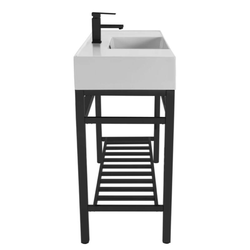 Nameeks Scarabeo 5124-CON2-One Hole Teorema 2 40" Rectangular Ceramic