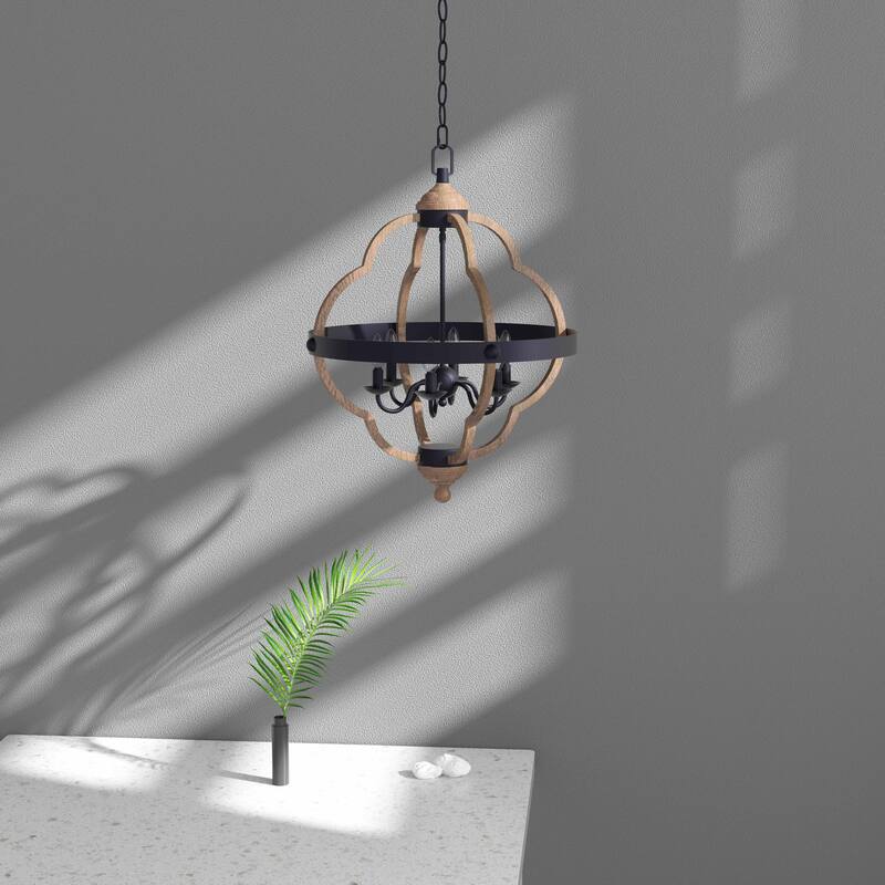 6 Light Unique Geometric Chandelier - φ20"x25.23"