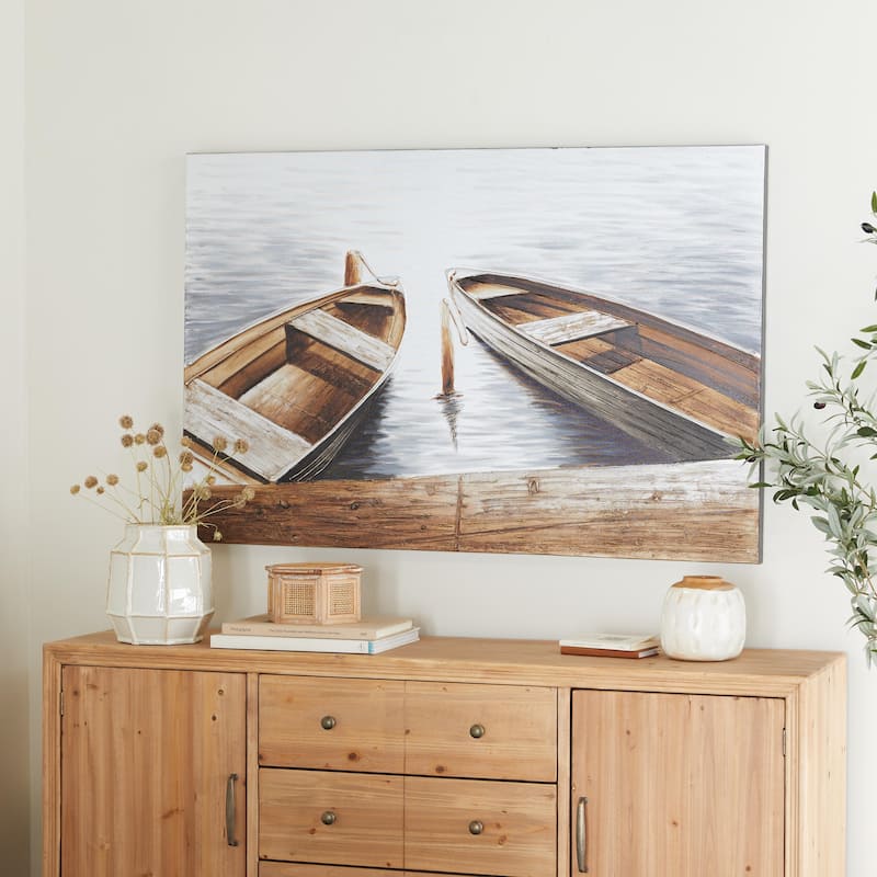 Canvas Sail Boat Wall Art - Brown - Roche River Decor