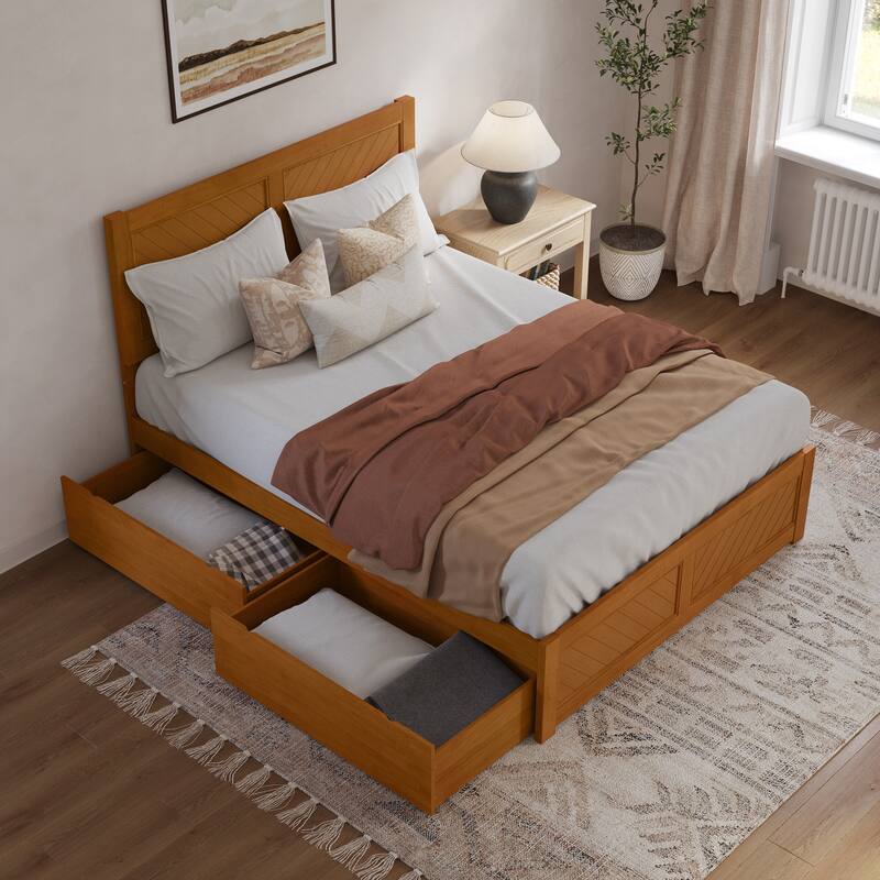 Canyon Platform Bed with Matching Footboard & Storage Drawers