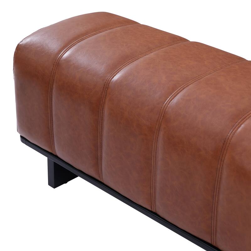 Christopher Knight Home - Modern Upholstered Dining Bench with Faux Fur Tufted Seating