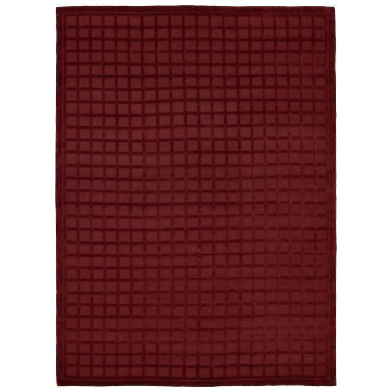 ECARPETGALLERY Hand-knotted Kathmandu Burgundy Wool Rug - 10'0 x 14'0 - Burgundy - 10'0 x 14'0