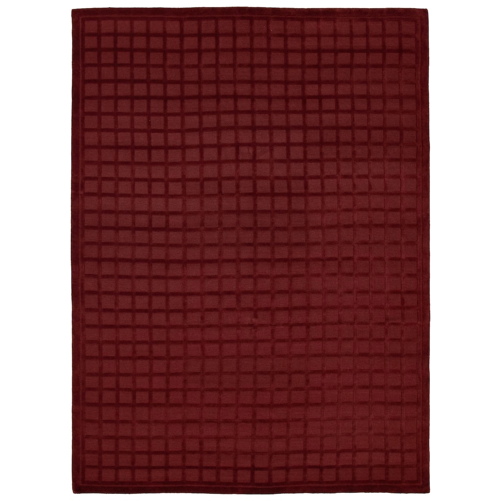 ECARPETGALLERY Hand-knotted Kathmandu Burgundy Wool Rug - 10'0 x 14'0