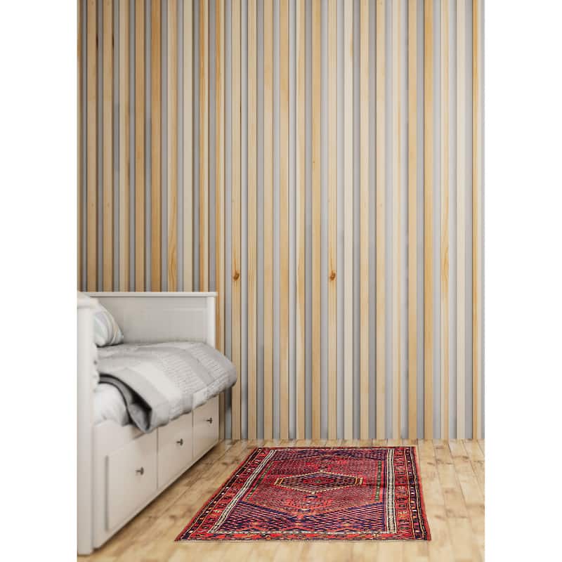 ECARPETGALLERY Hand-knotted Andelz Red Wool Rug - 4'2 x 6'11