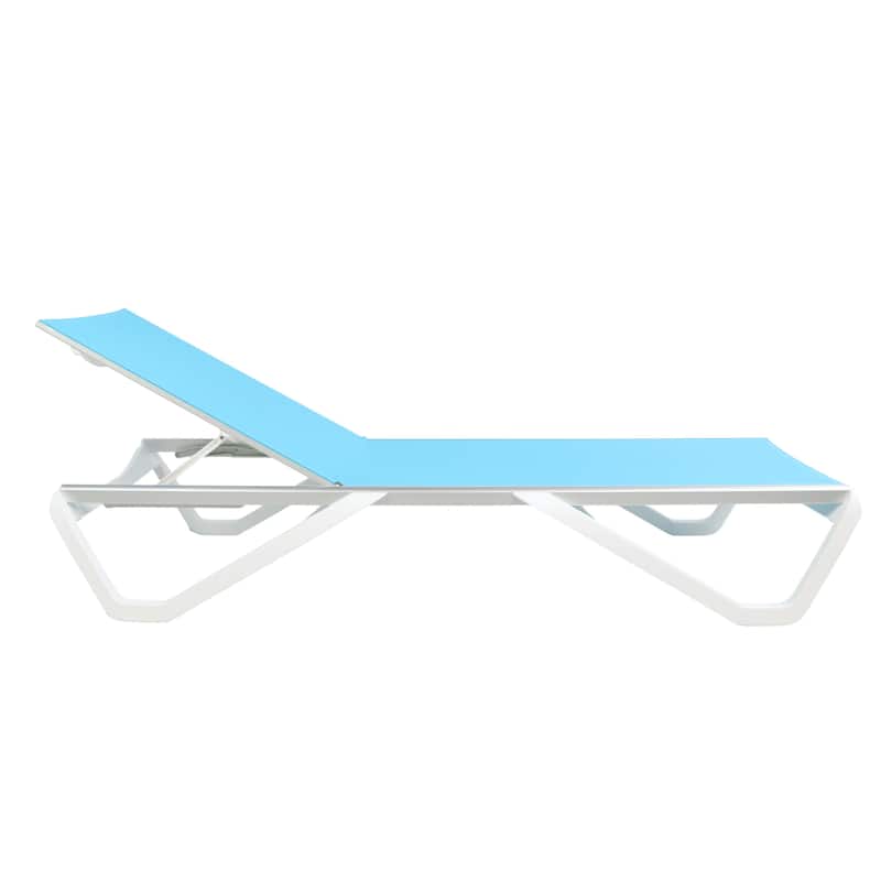 Furnish Theory Seabreeze Deck Patio Sunlounger Sun Lounger Lounge Chair Sling Chaise Lounger (Various Frame & Mesh Colors)
