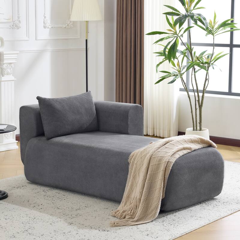 Bezseller Modern Chaise Lounge - Upholstered Sofa with Pillows for Bedroom & Living Room