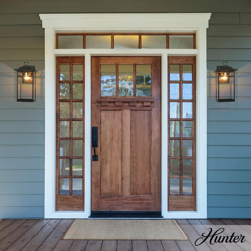 Hunter Yancy House Outdoor Wall Light - Front Porch, Patio, Garage - Mission, Transitional - Resists Corrosion!