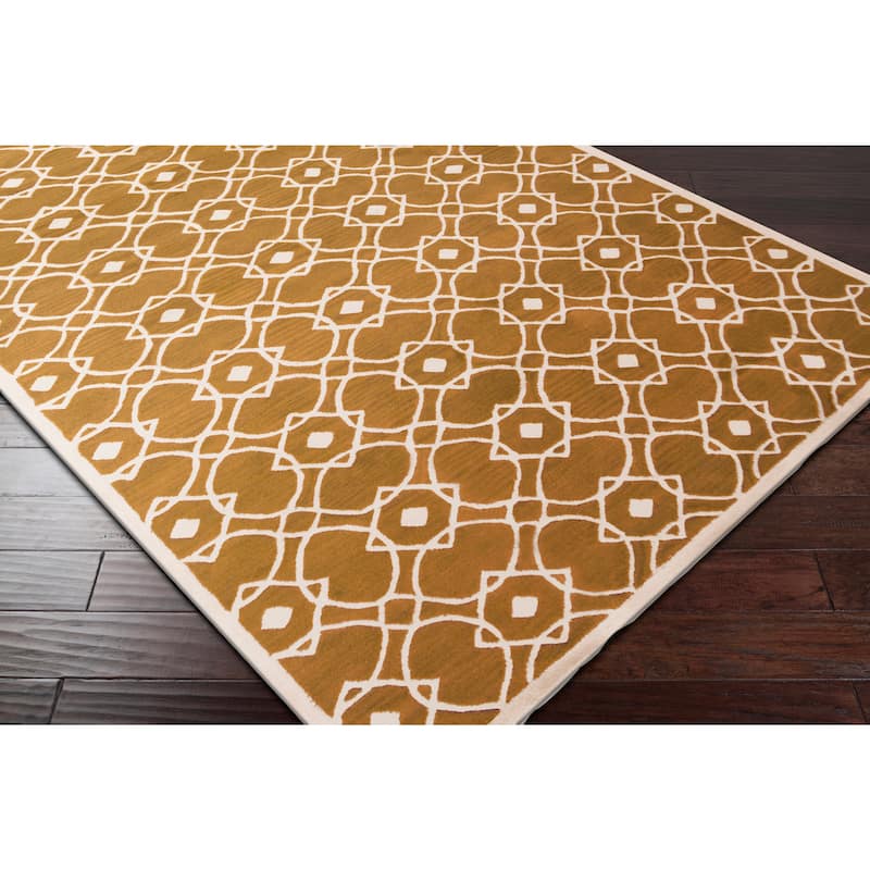 Hand-tufted Karen Contemporary Geometric Wool Area Rug