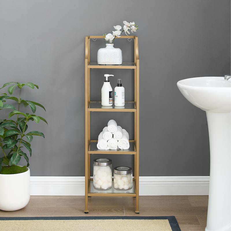 Crosley Aimee Short Etagere - 12.5"W x 12.5"D x 40"H