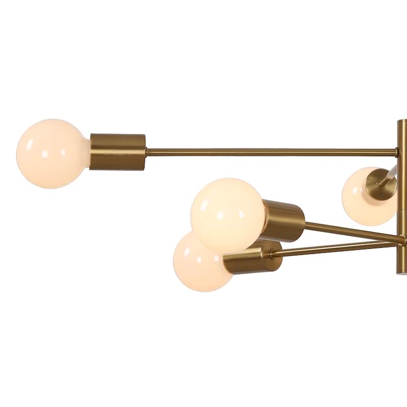 8-Light Metal Dimmable Sputnik Chandelier for Dining Room