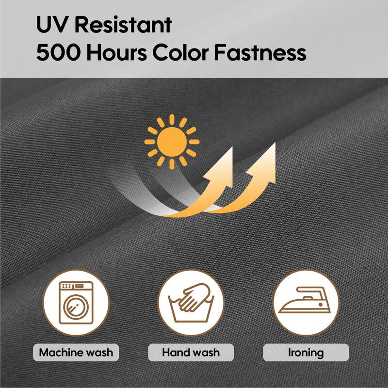 Polyester 14-Piece Outdoor Rattan Cushion Covers Set with Zipper - 25.6L x 25.6W x 3.9H inch