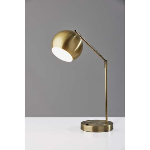 Adesso Ashbury Antique Brass Desk Lamp