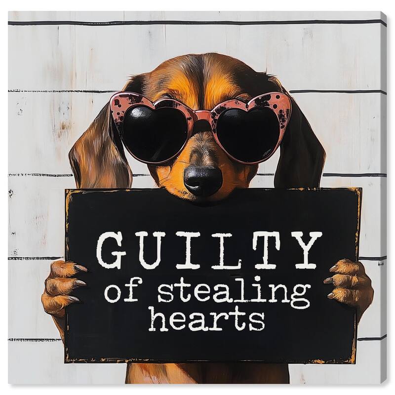 Guilty of Stealing Hearts Canvas by Art Remedy, Gallery Wrapped - 16" x 16"