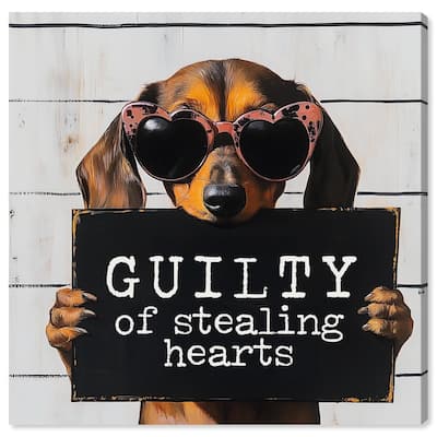 Guilty of Stealing Hearts Canvas by Art Remedy, Gallery Wrapped