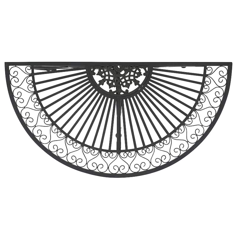 SAFAVIEH Outdoor Tatyanna Annalise Iron Accent Table - 36"W x 19"D x 29"H