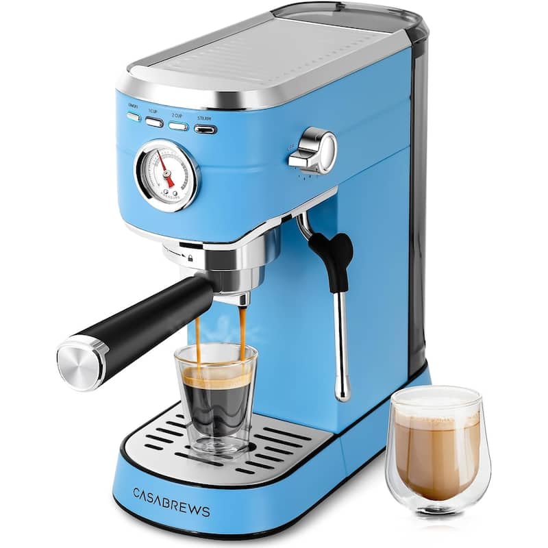 CASABREWS CM5418 Espresso Machine 20 Bar with Milk Frothing System - N/A - Blue