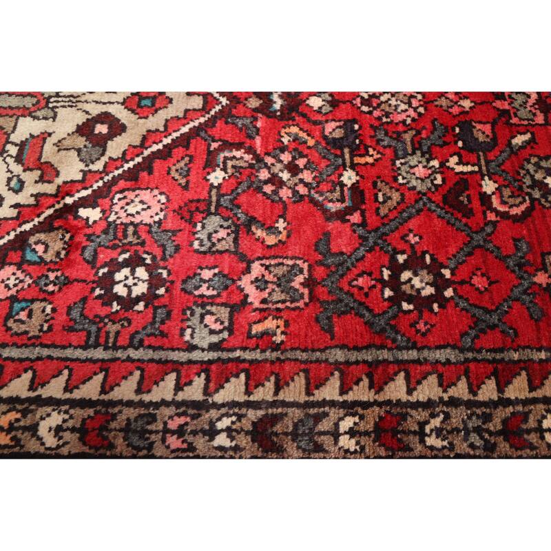 ECARPETGALLERY Hand-knotted Andelz Red Wool Rug - 3'9 x 9'10