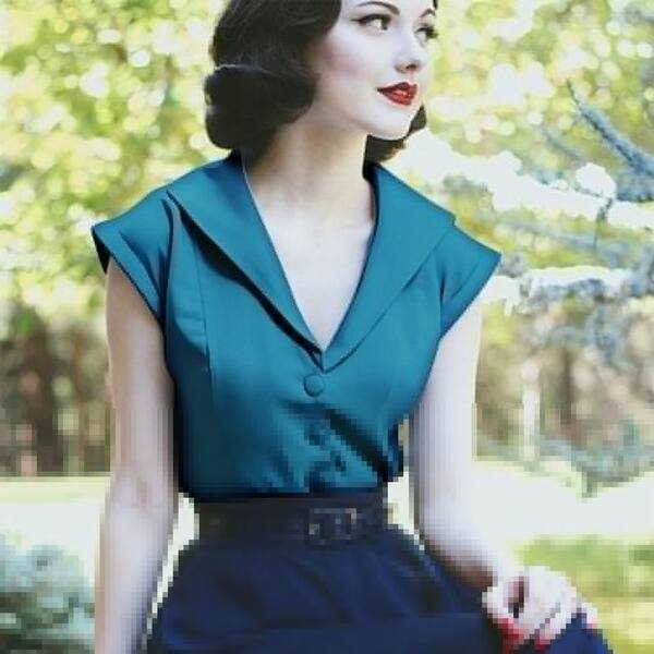 Shop Women Sexy V Neck 1940 S Satin Top Casual Plus Size Slim Fit