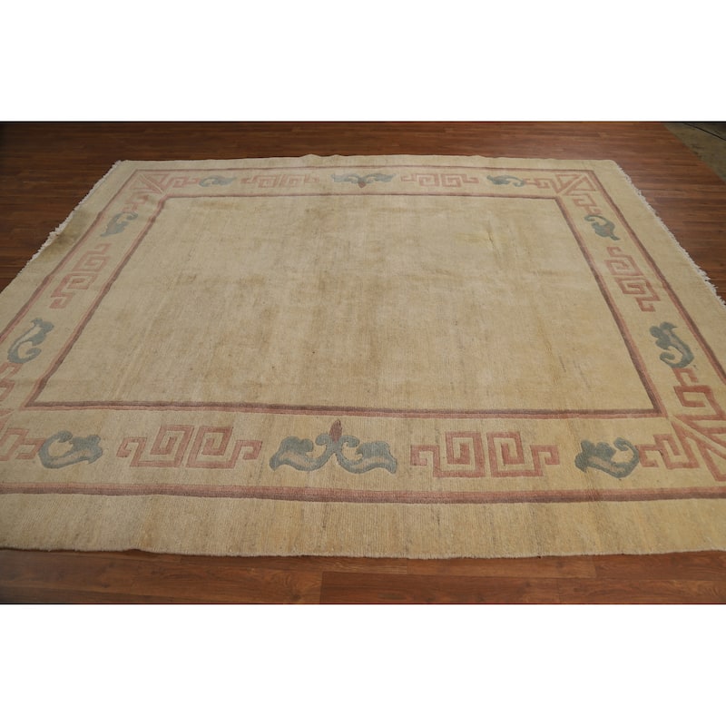 Nepalese Oriental Vintage Area Rug Hand-Knotted Wool Carpet - 7'9" x 9'4"