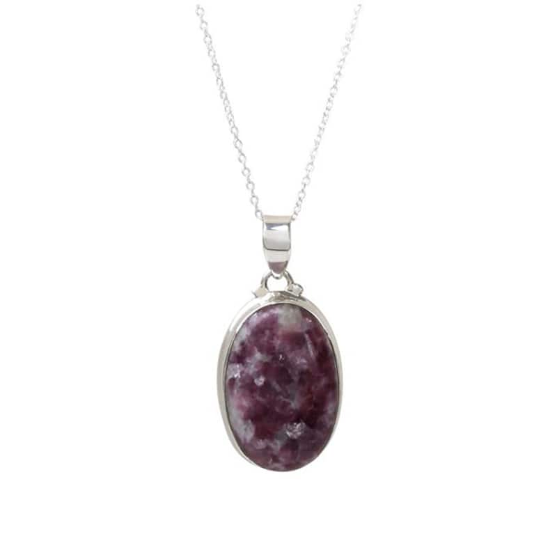 925 Sterling Silver Lepidolite Pendant