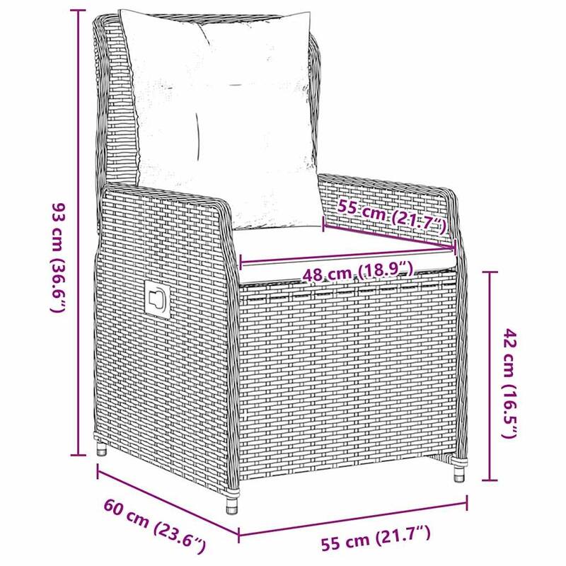 vidaXL Garden Dining Set Poly Rattan