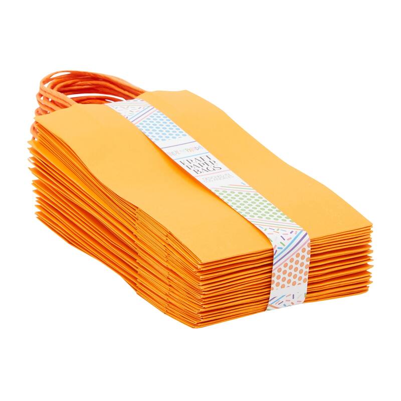Blue Panda 25 Pack Small Gift Bags with Handles for Presents, Paper Bag, 9 x 5.5 x 3 In