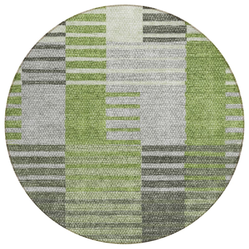 Machine Washable Indoor/ Outdoor Chantille Contemporary Stripes Rug